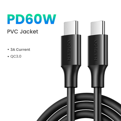 UGREEN 100W USB C To Type C Cable for iPhone 15 Macbook Samsung Xiaomi POCO Games Angle PD Fast Charging Cable Data USB Cable 5A